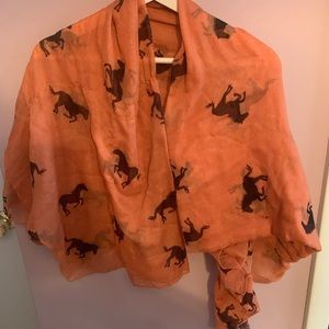 Pink horse scarf